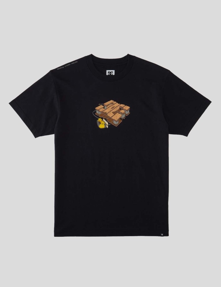 T-shirt DC fatto a mano tee nero